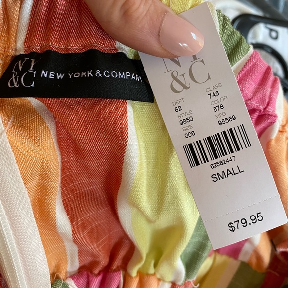 New York and Company Stripe Romper - Picture 3 of 5